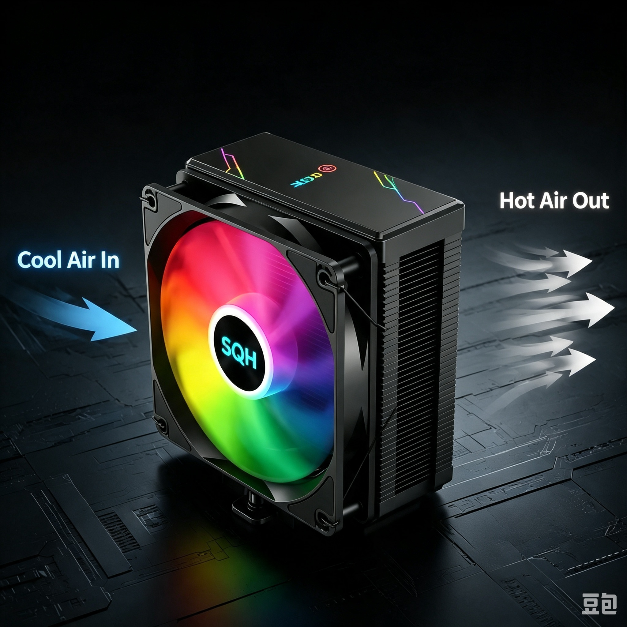 SQH-B002-12025 4-Heatpipe RGB Top Cover 2